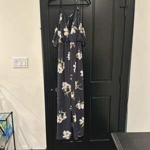 Dee Elly Floral Flutter Sleeve Maxi Dress